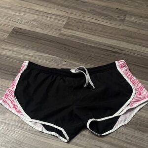 Soffe Black Shorts with Pink Trim
